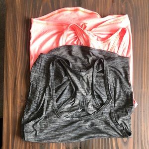 TWO Lululemon racerback tanks, size 2